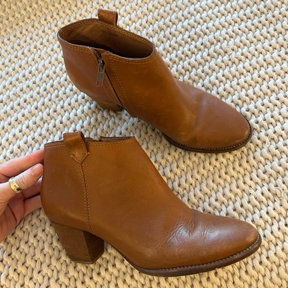 Madewell heeled booties cognac brown 7.5 - Picture 1 of 7